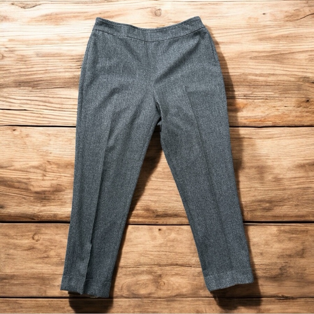 NIC+ZOE Gray Felt Cuffed ankle pants